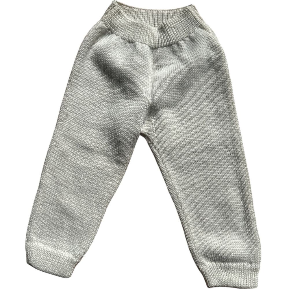 Oso & Me | “Baker Baby Pant” Joggers Cream Sz 3M Pre-Shrunk Merino Cotton Blend